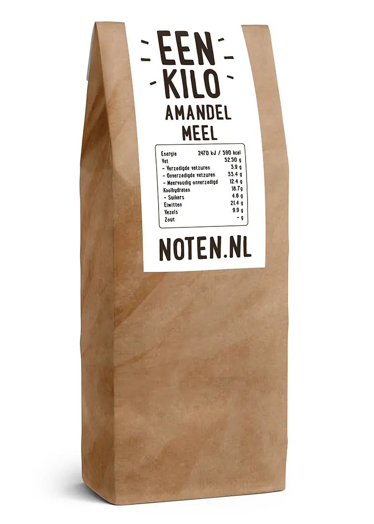 Een kilo A-kwaliteit amandelmeel van Noten.nl