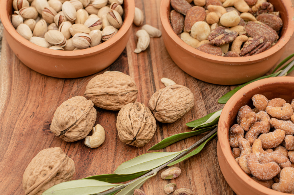 Alle soorten noten voor vegans en vegetariërs