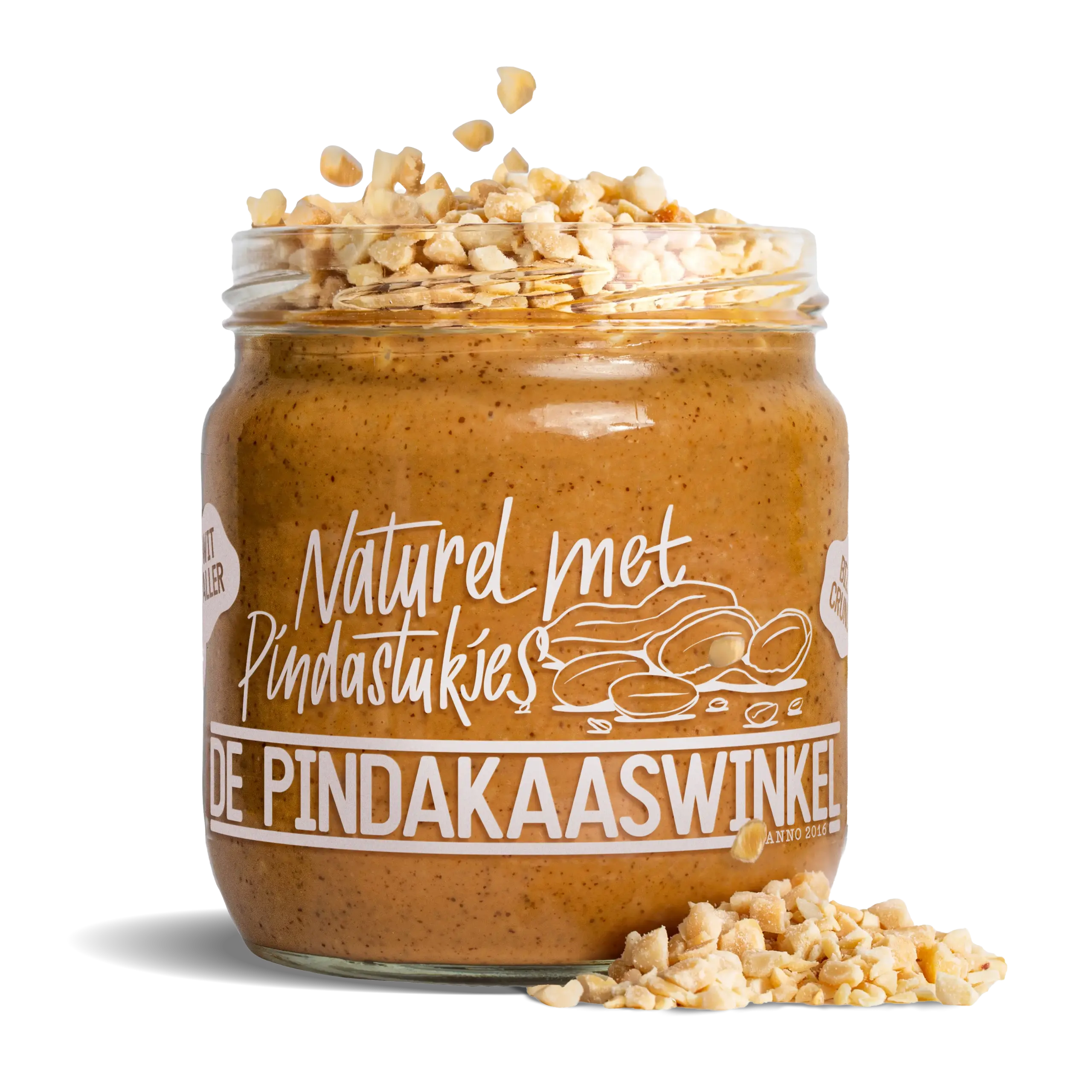 Pindakaas met pindastukjes
